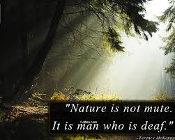Nature is not mute