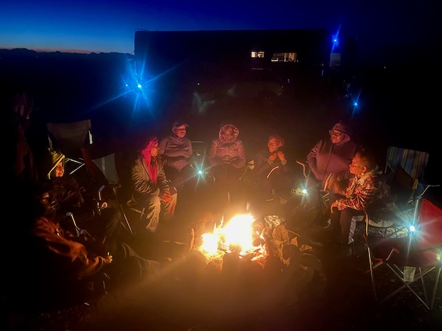 Evening campfire