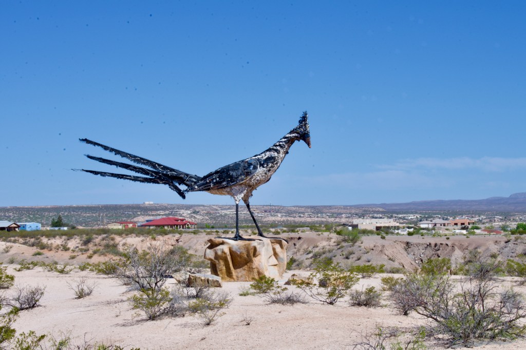 Rest stop Road Runner Sculpture captured by the author